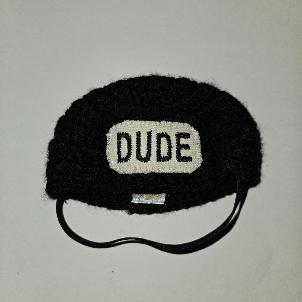 Webkinz DUDE Black White Knit Hat Cap Helmet For Stuffed Toy NO CODE